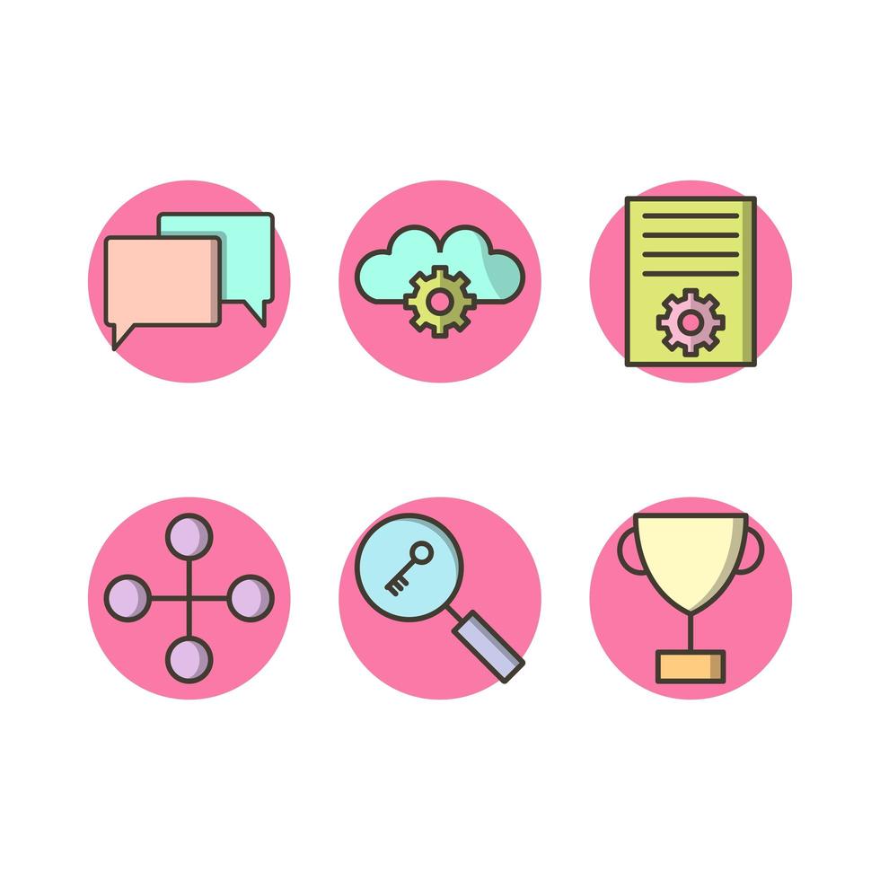 Icon Set Of Search Engine Optimization For Personal And Commercial Use... vector