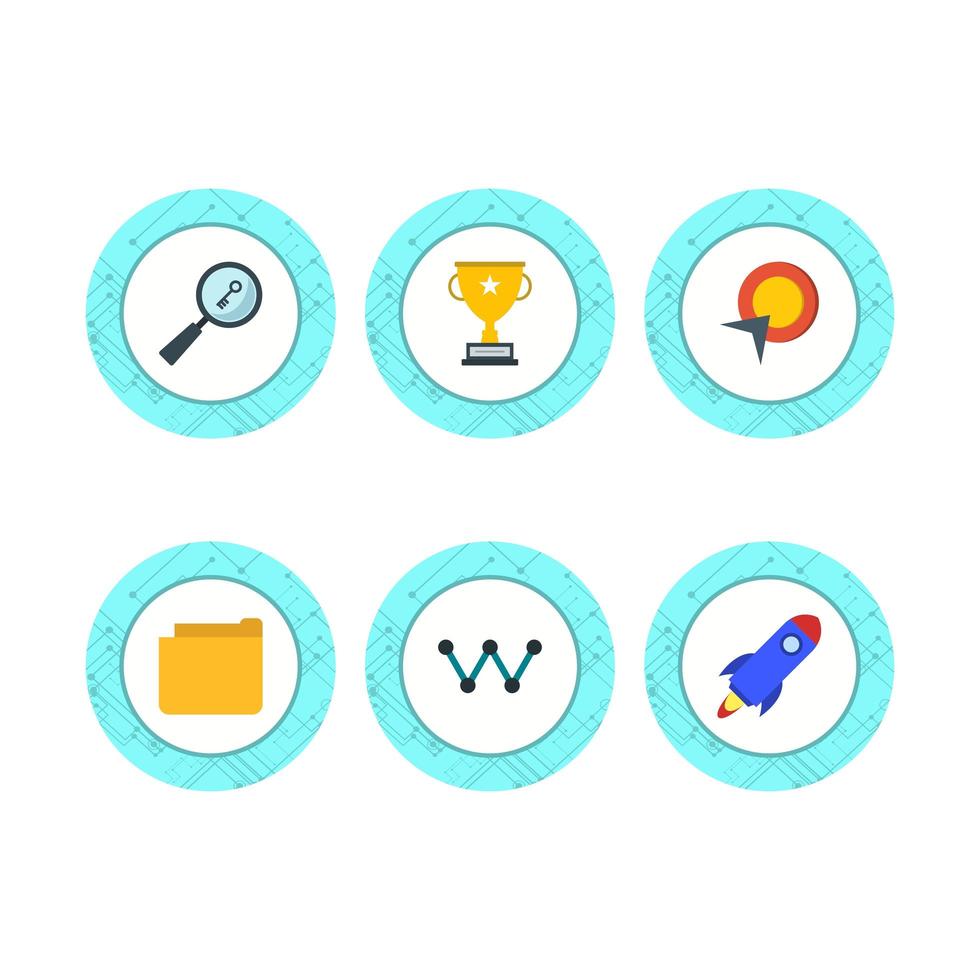 Icon Set Of Search Engine Optimization For Personal And Commercial Use... vector