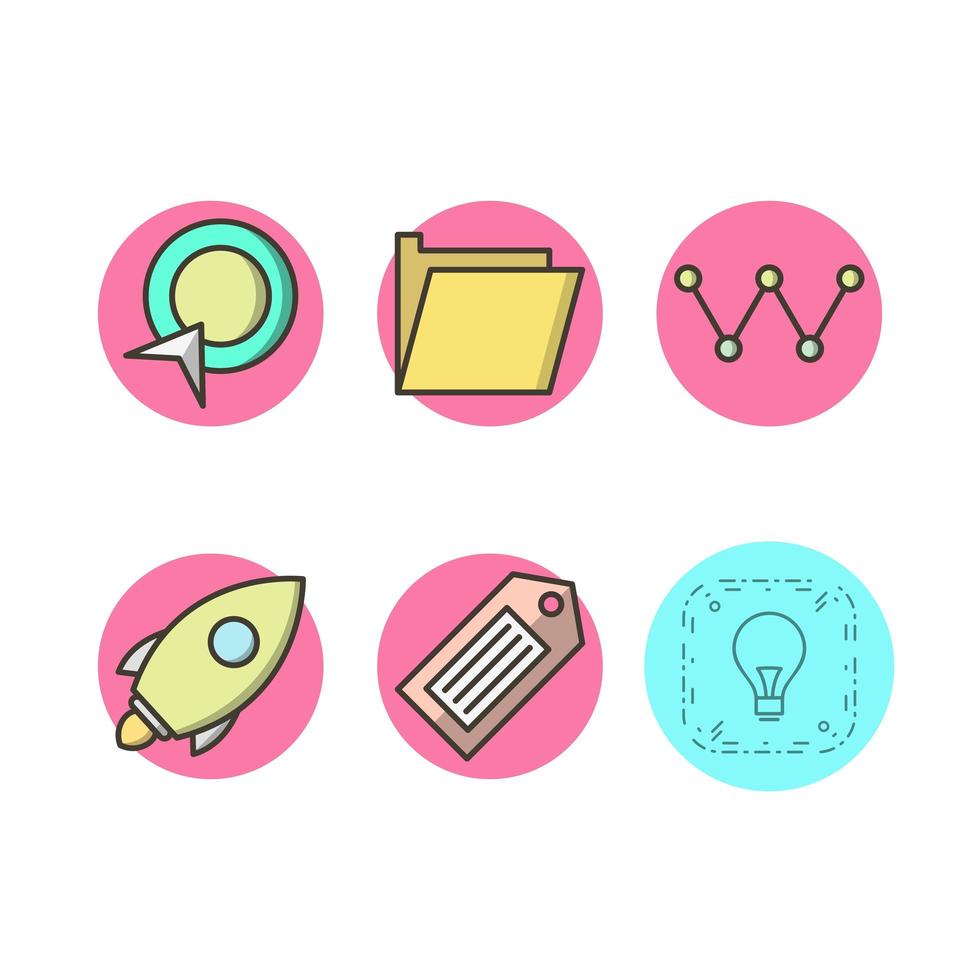 conjunto de iconos de optimización de motores de búsqueda para uso personal y comercial ... vector