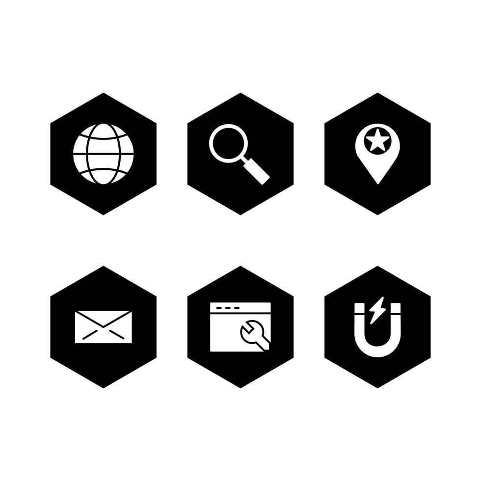 Icon Set Of Search Engine Optimization For Personal And Commercial Use... vector