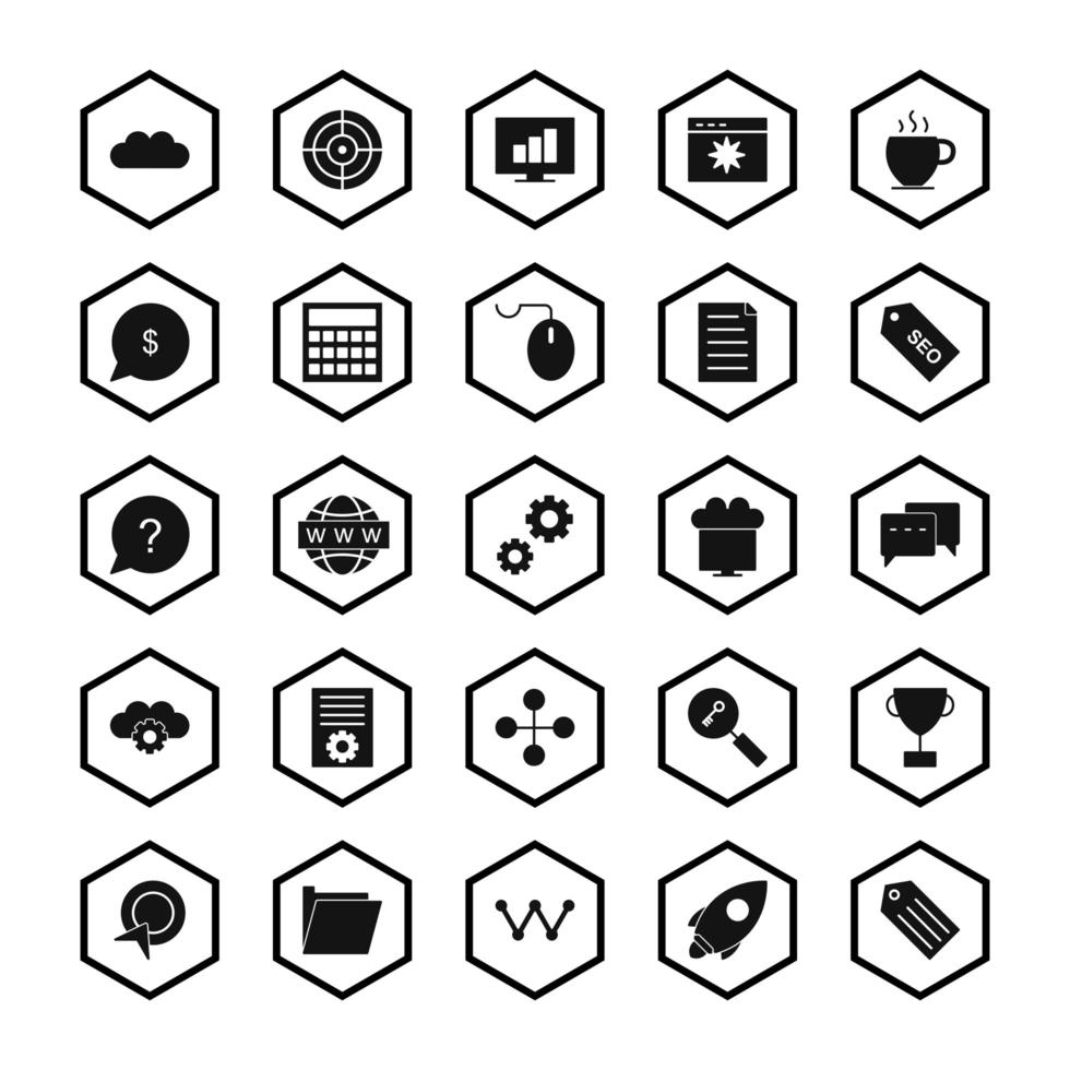 Icon Set Of Search Engine Optimization For Personal And Commercial Use... vector