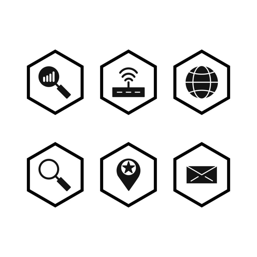 Icon Set Of Search Engine Optimization For Personal And Commercial Use... vector