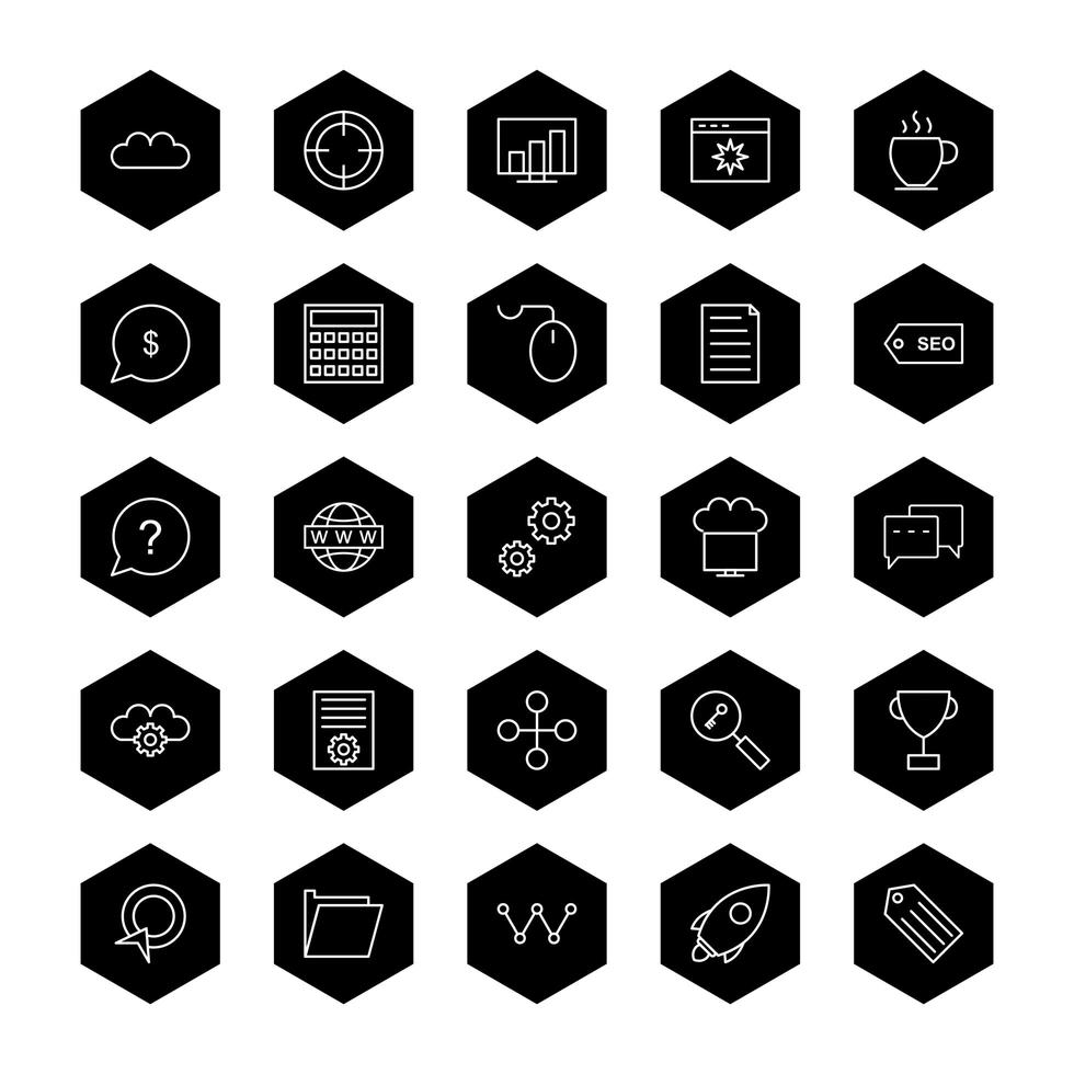 Icon Set Of Search Engine Optimization For Personal And Commercial Use... vector