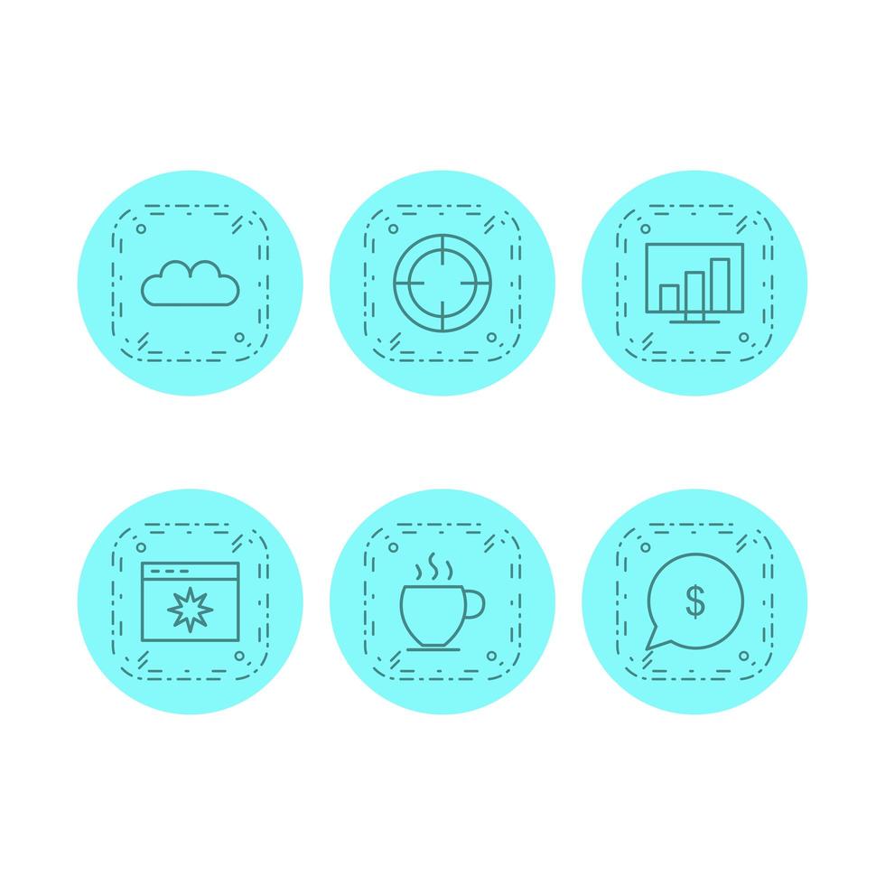 Icon Set Of Search Engine Optimization For Personal And Commercial Use... vector
