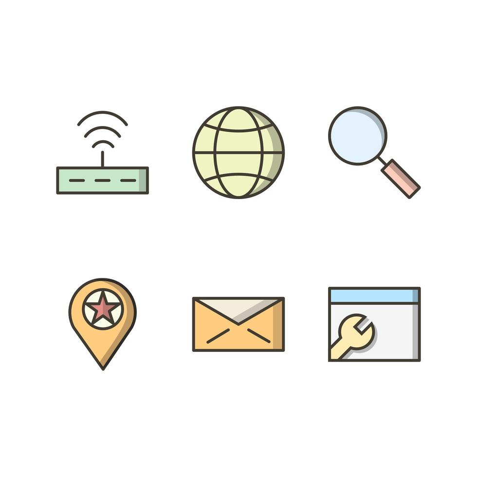 Icon Set Of Search Engine Optimization For Personal And Commercial Use... vector