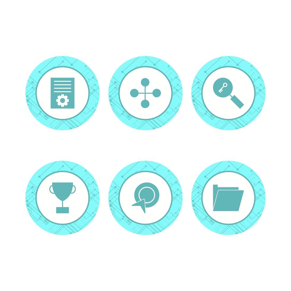 Icon Set Of Search Engine Optimization For Personal And Commercial Use... vector