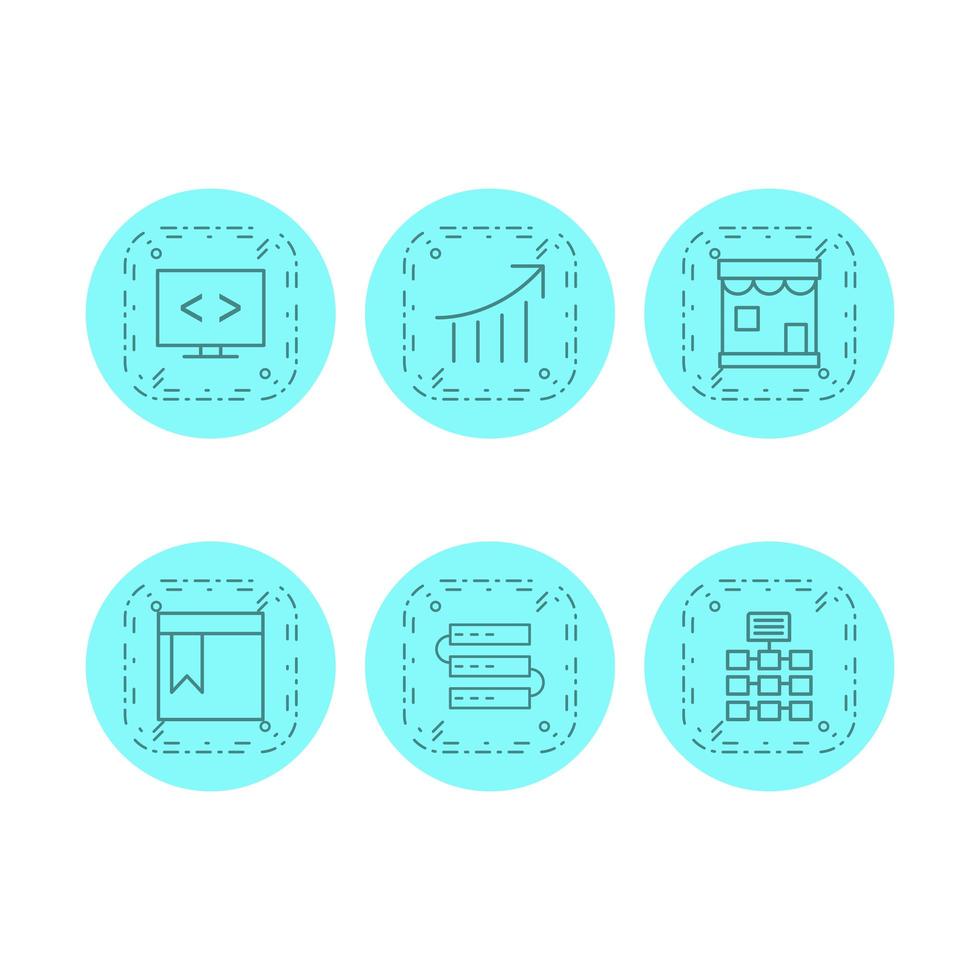 Icon Set Of Search Engine Optimization For Personal And Commercial Use... vector