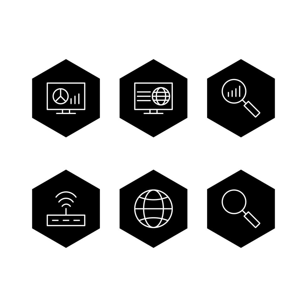 Icon Set Of Search Engine Optimization For Personal And Commercial Use... vector
