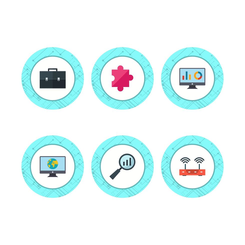 conjunto de iconos de optimización de motores de búsqueda para uso personal y comercial ... vector