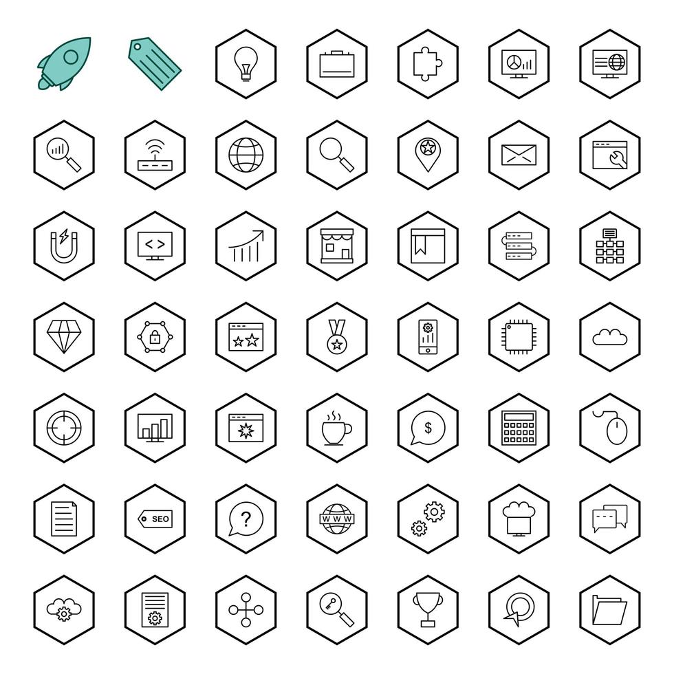 Icon Set Of Search Engine Optimization For Personal And Commercial Use... vector