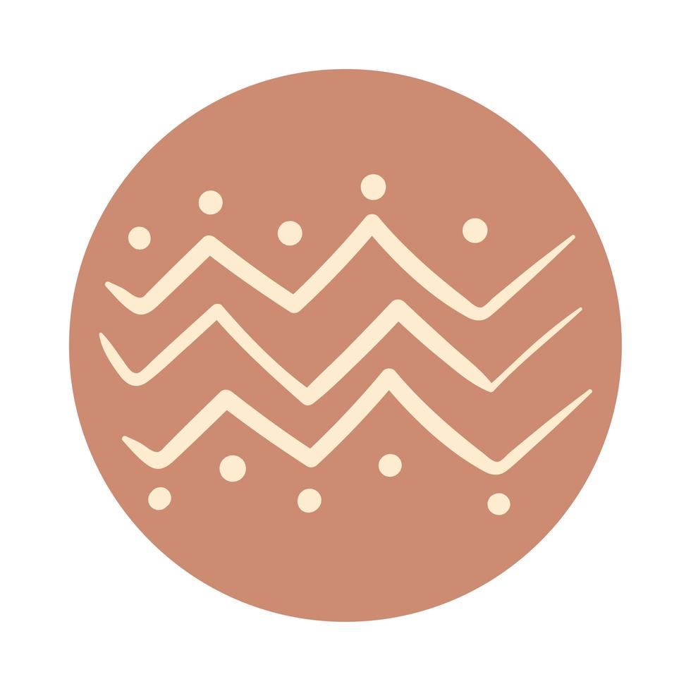 zig zag lines boho hand draw style vector