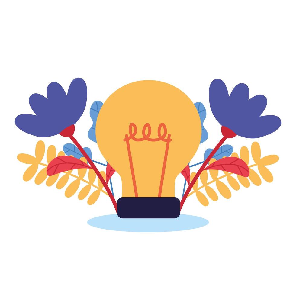 Isolated electric light bulb design vector