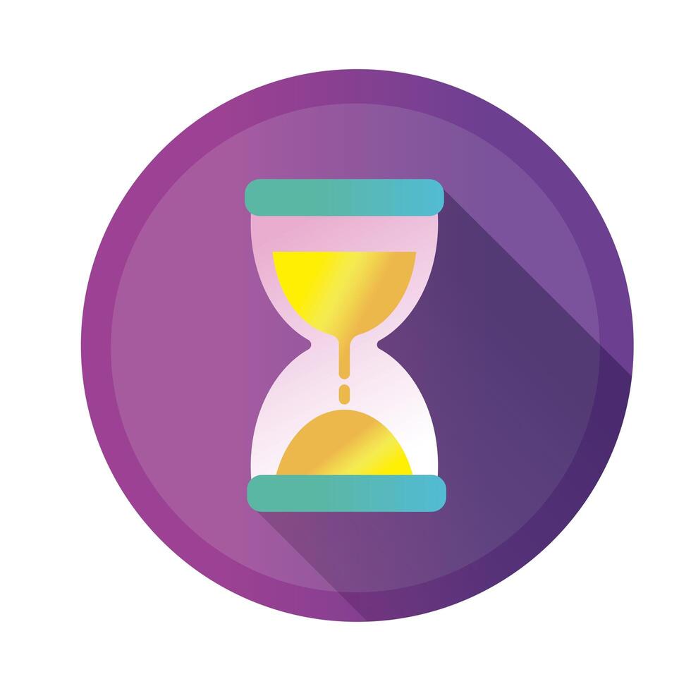 icono de estilo detallado de arena de reloj de arena vector