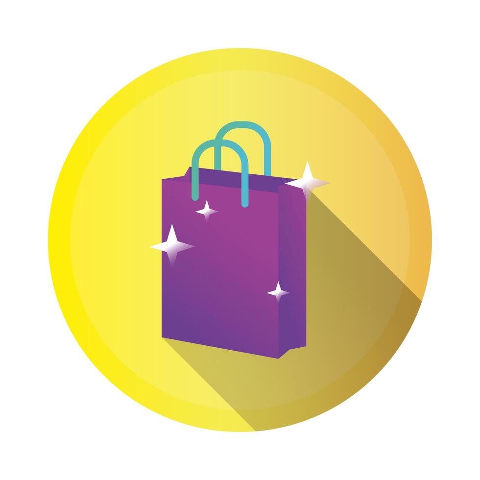 shopping bag detailed style icon vector