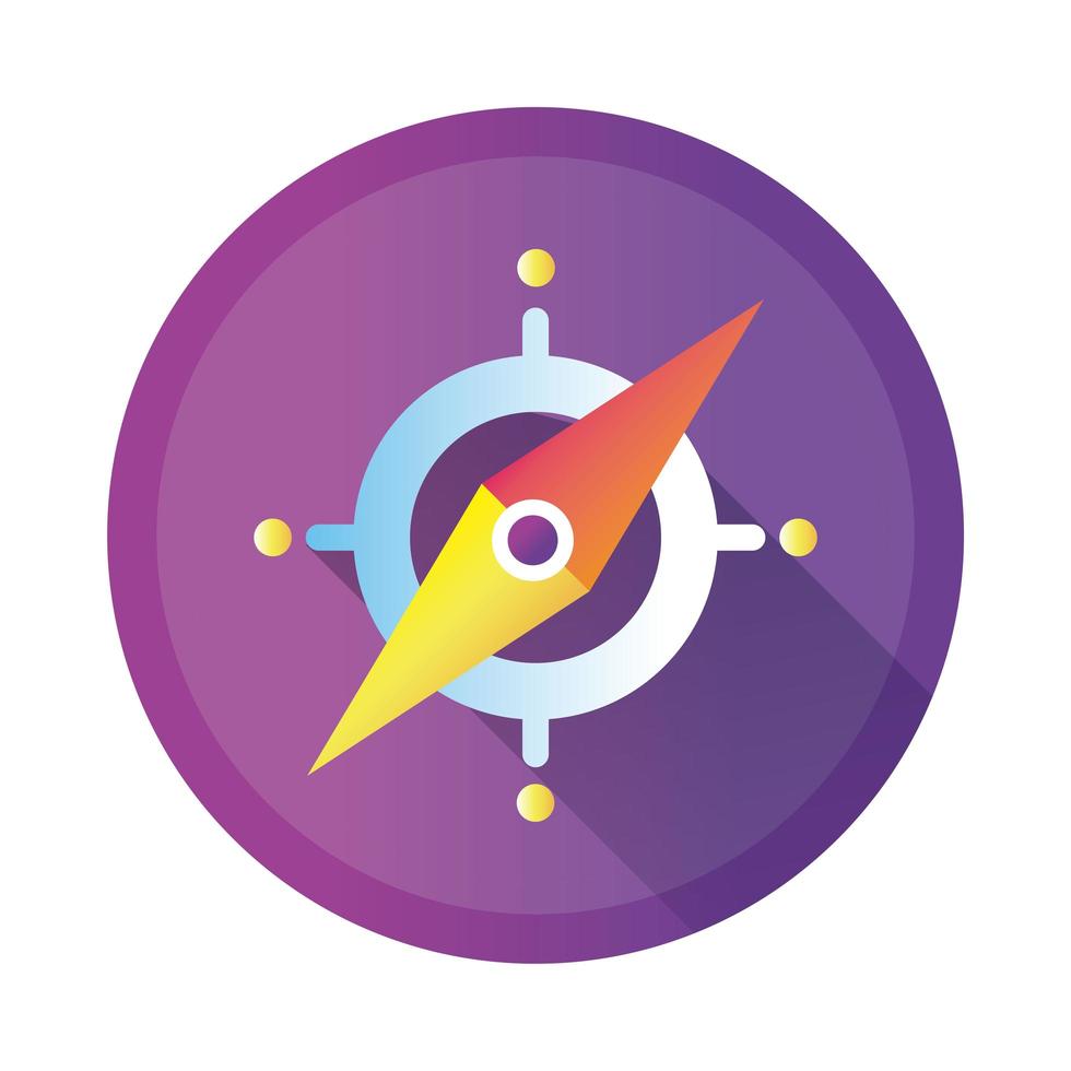 compass guide detailed style icon vector