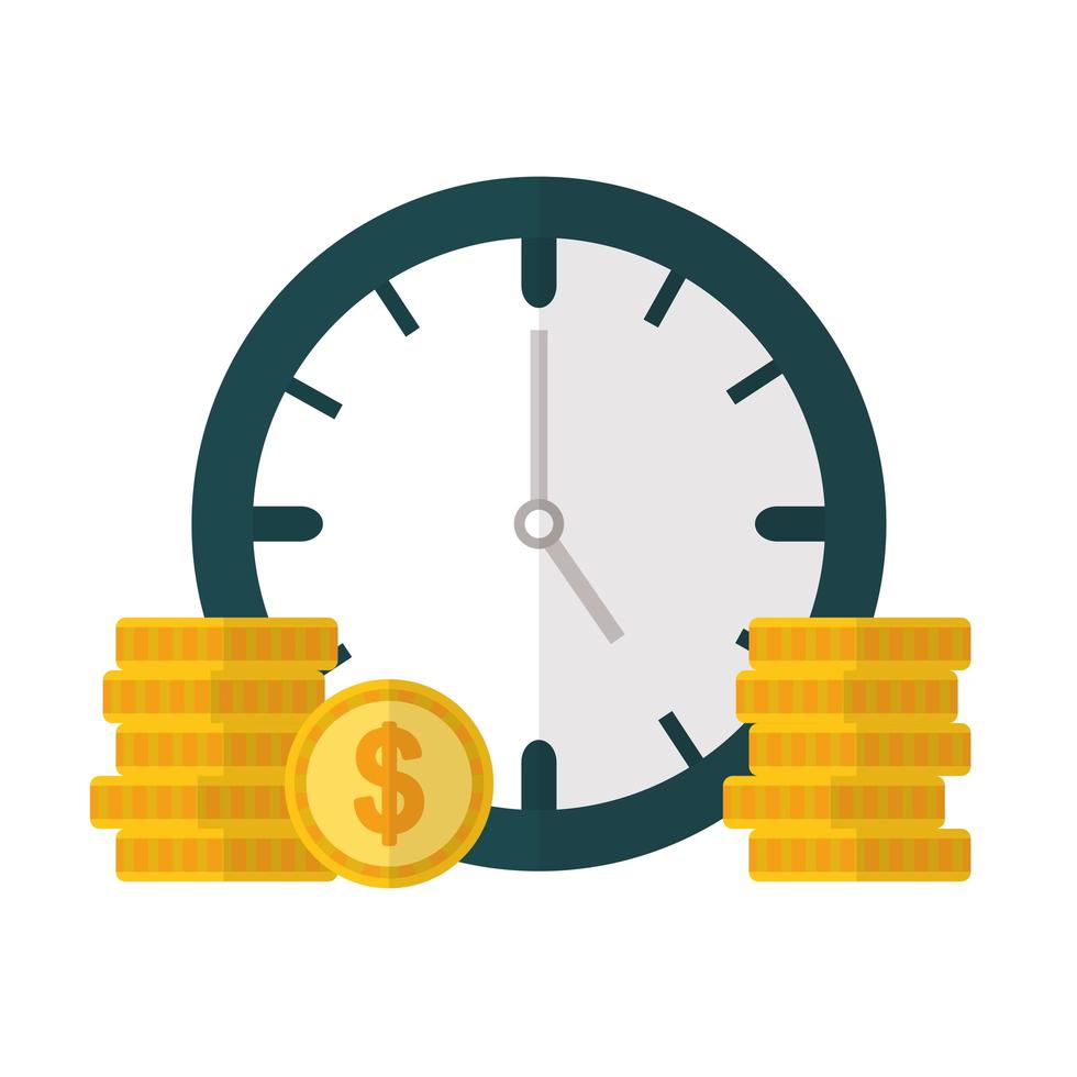 Isolated coins and clock vector design