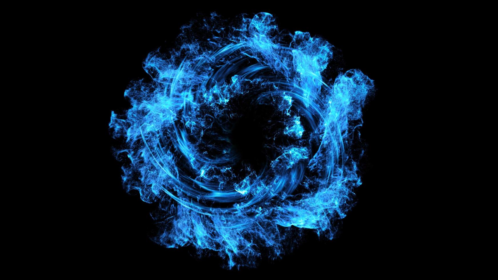 Blue fire shockwave photo