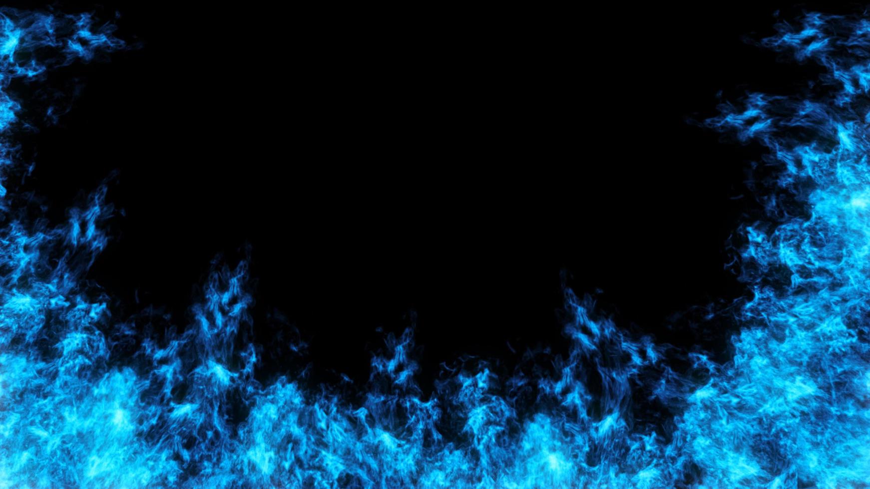 Blue fire design photo