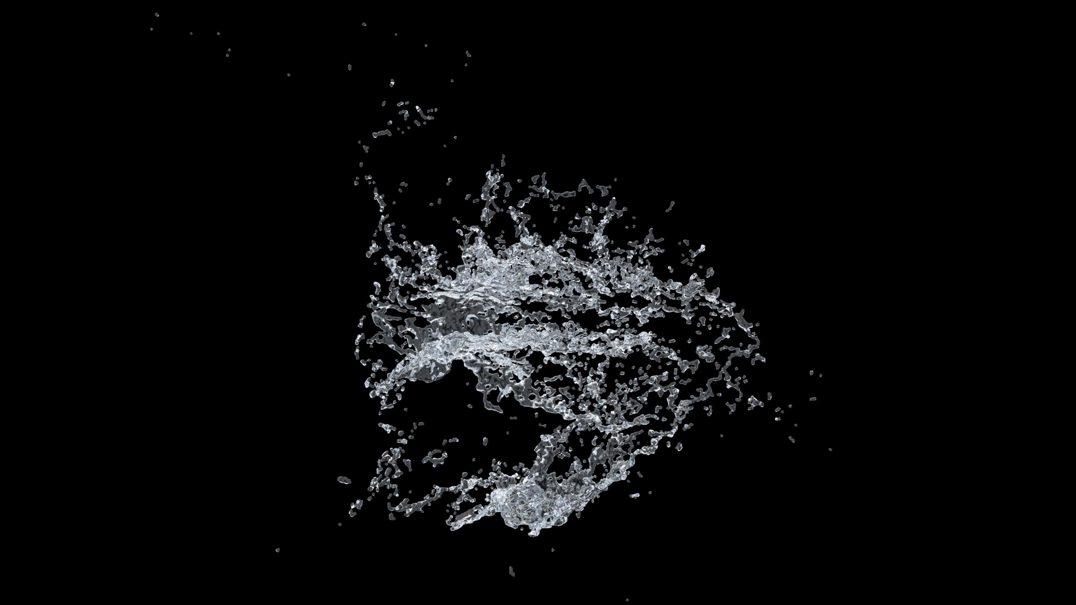 Water splash on black background 1852328 Stock Photo at Vecteezy