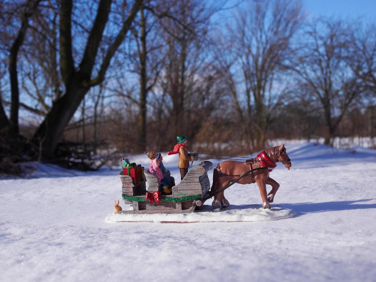 Ulverton, Quebec, Canada. January 24, 2018 - Christmas decoration outside photo