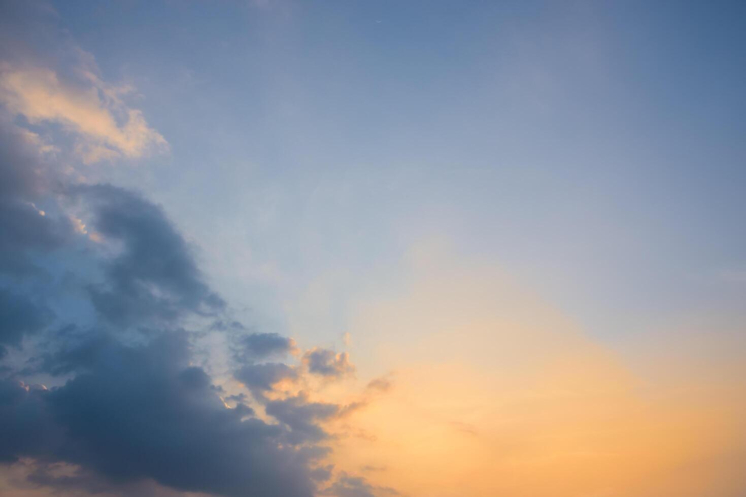 The sky and clouds at sunset photo