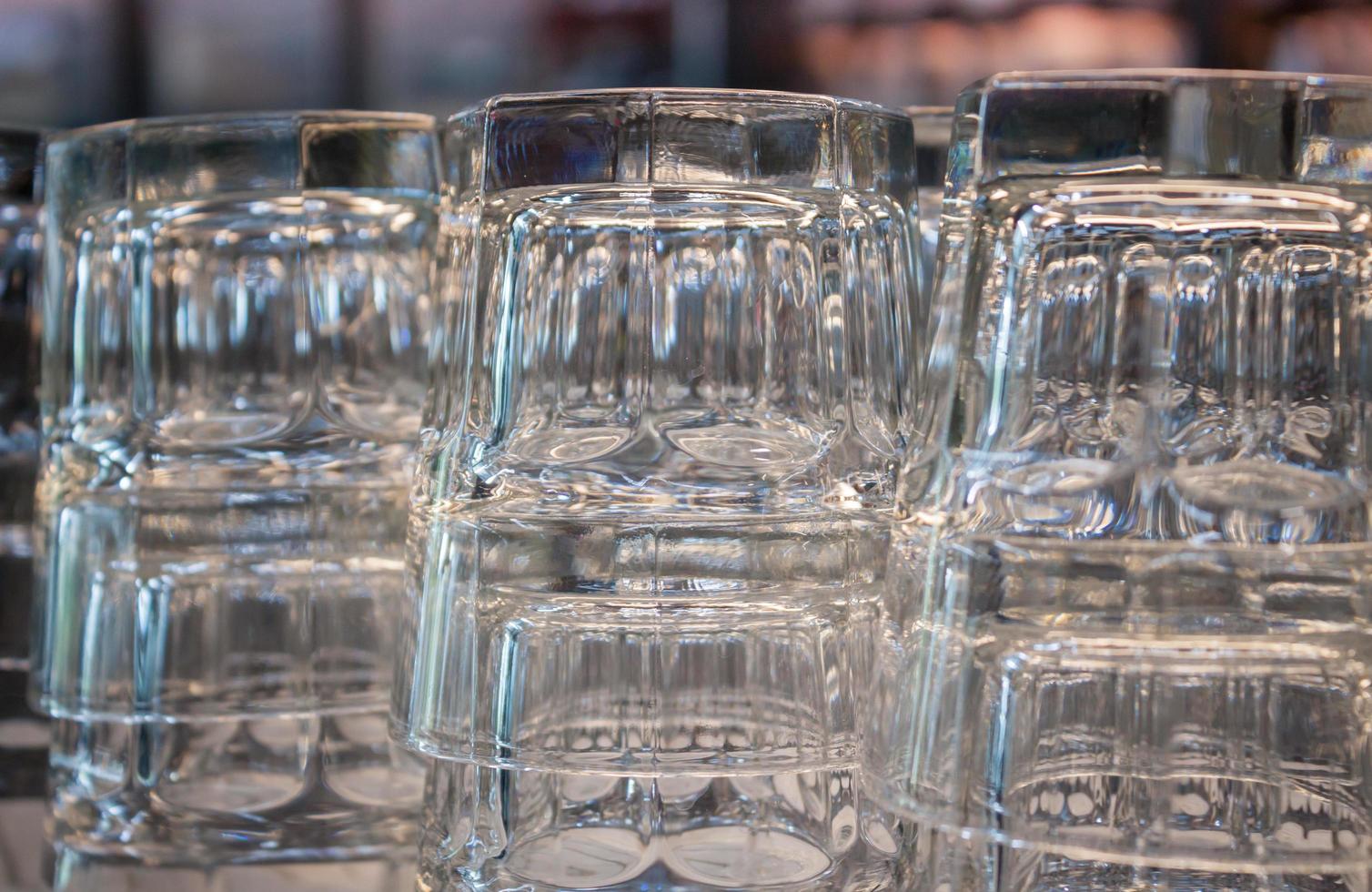 Close-up of empty glasses photo