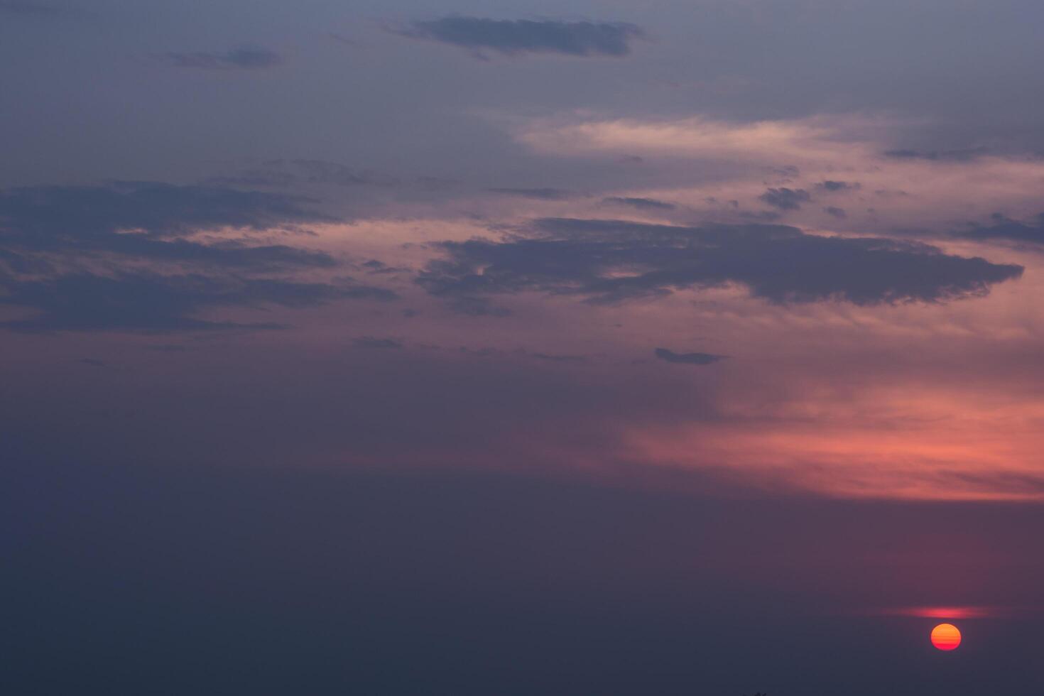 The sky and clouds at sunset photo