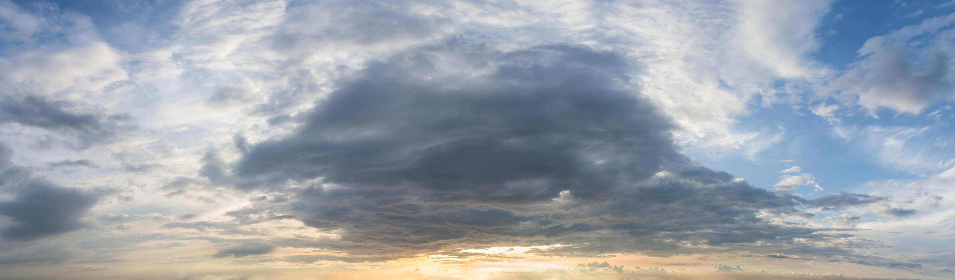 The sky at sunset photo