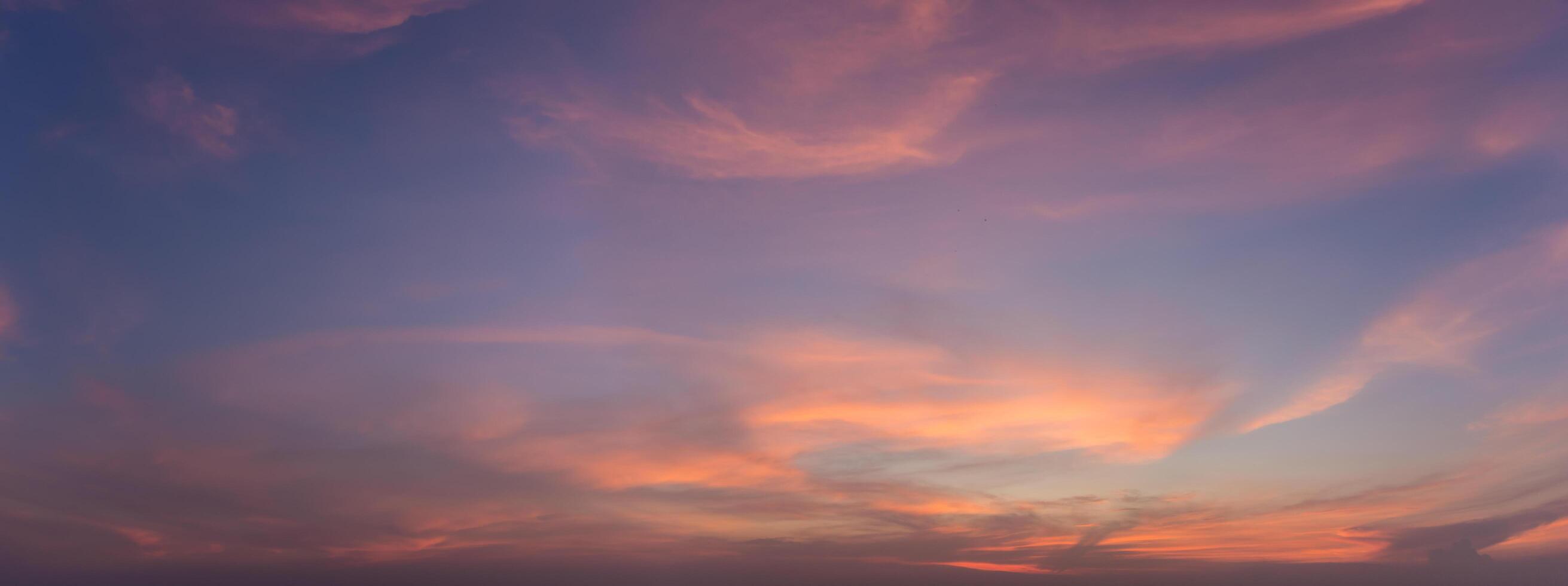 The sky at sunset photo