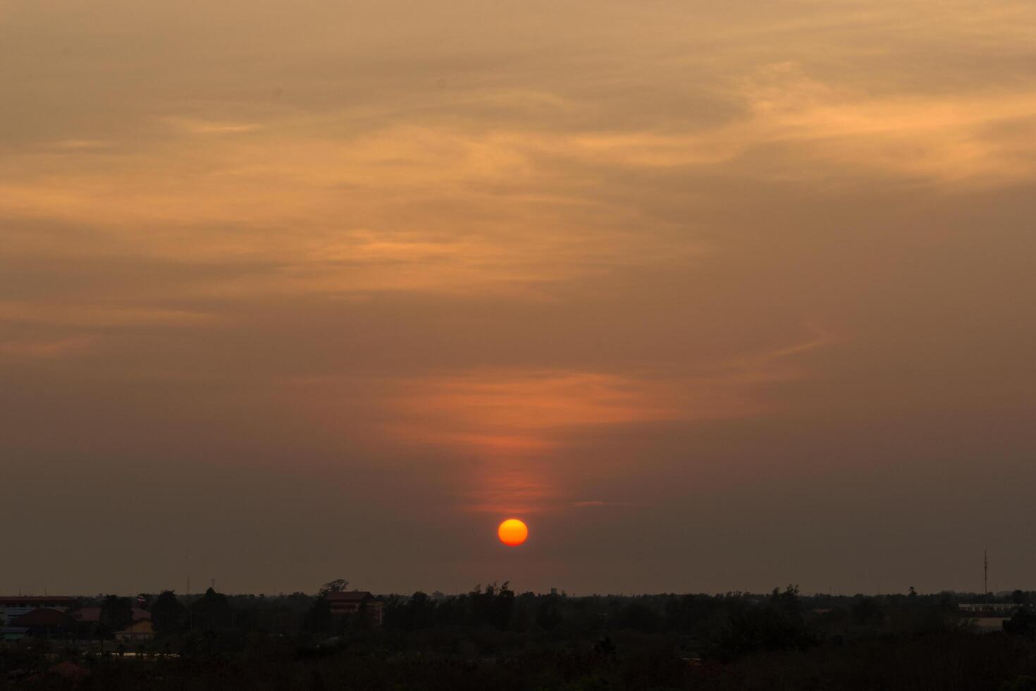 The sky and clouds at sunset photo