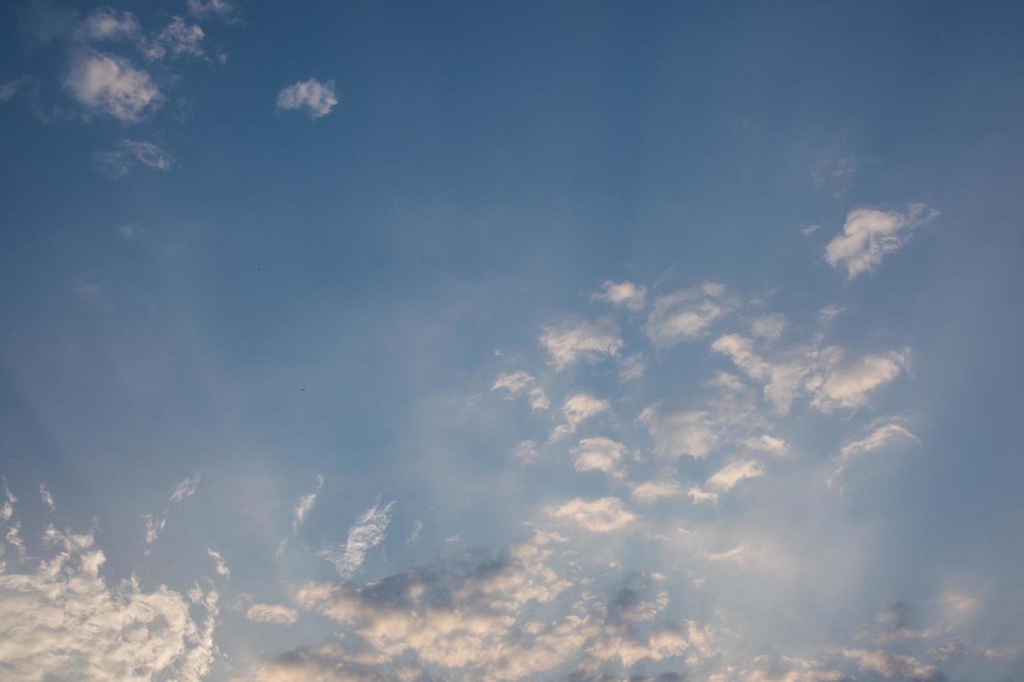 The sky and clouds at sunset photo