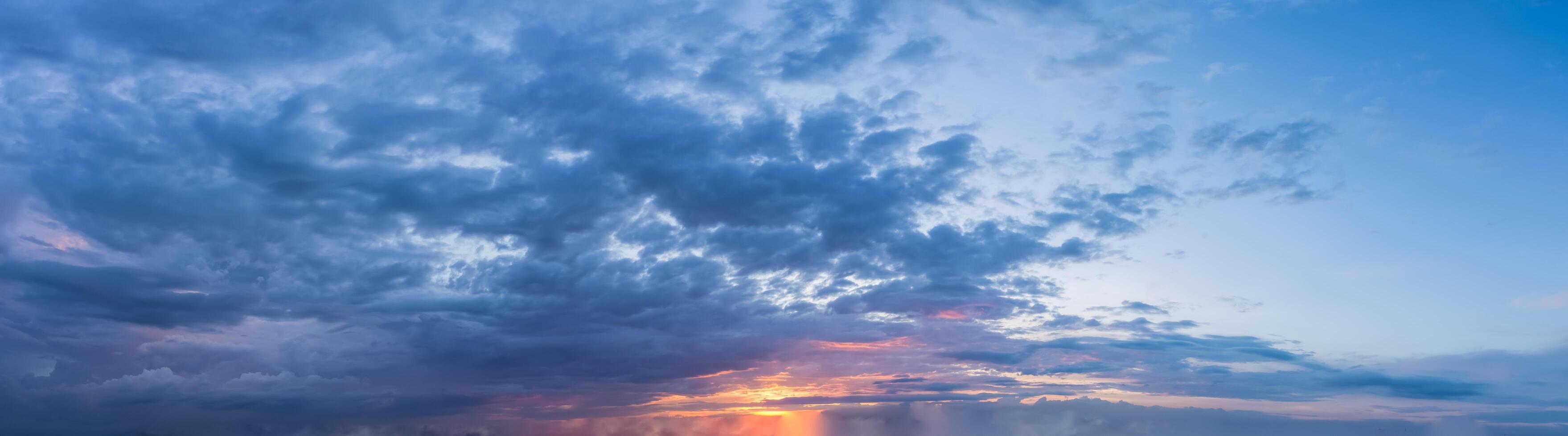 The sky at sunset photo