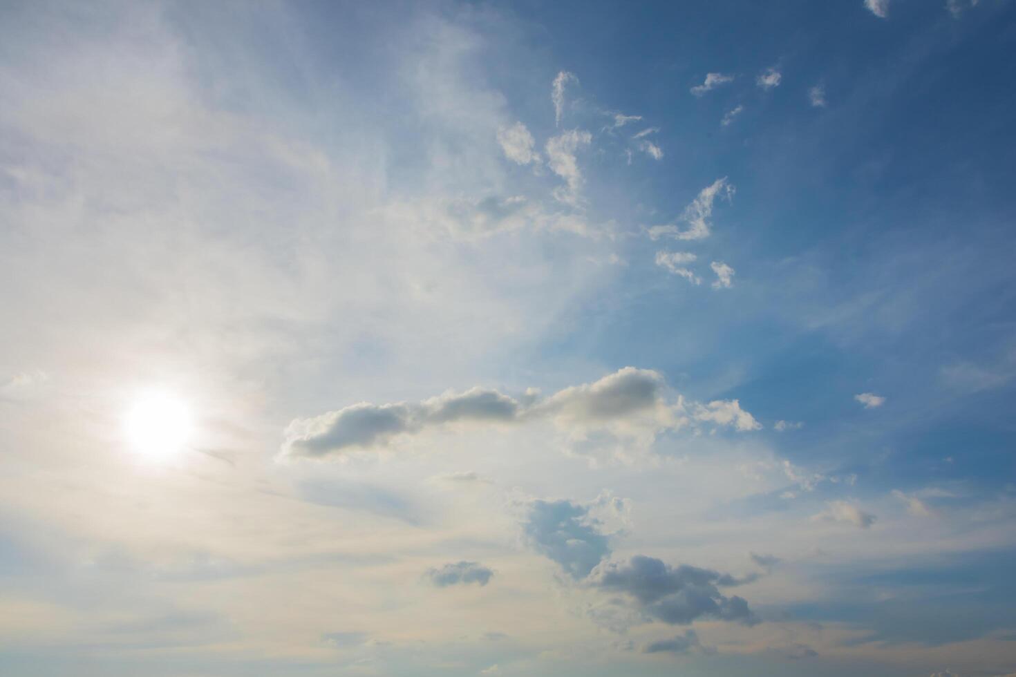 The sky and clouds at sunset photo