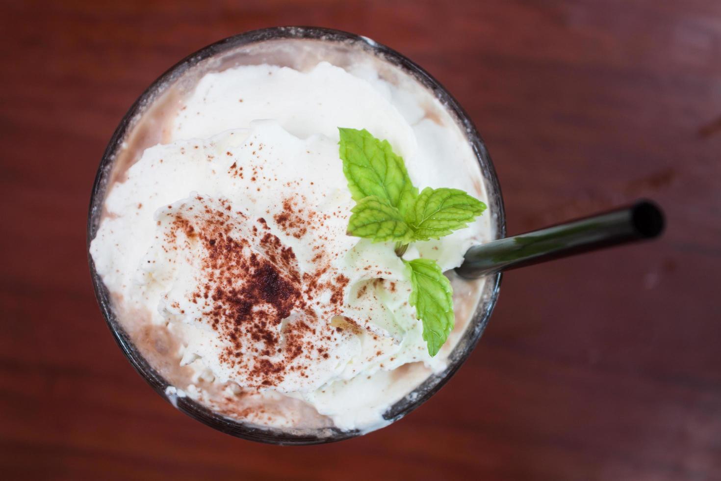 Top view of a coffee photo