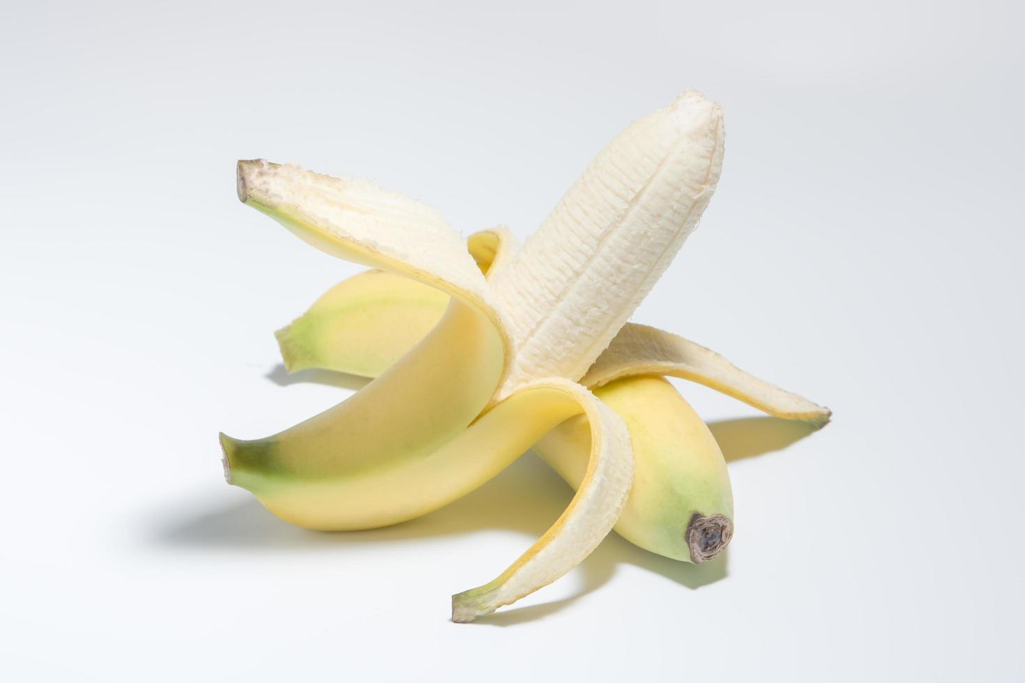 Banana on white background photo