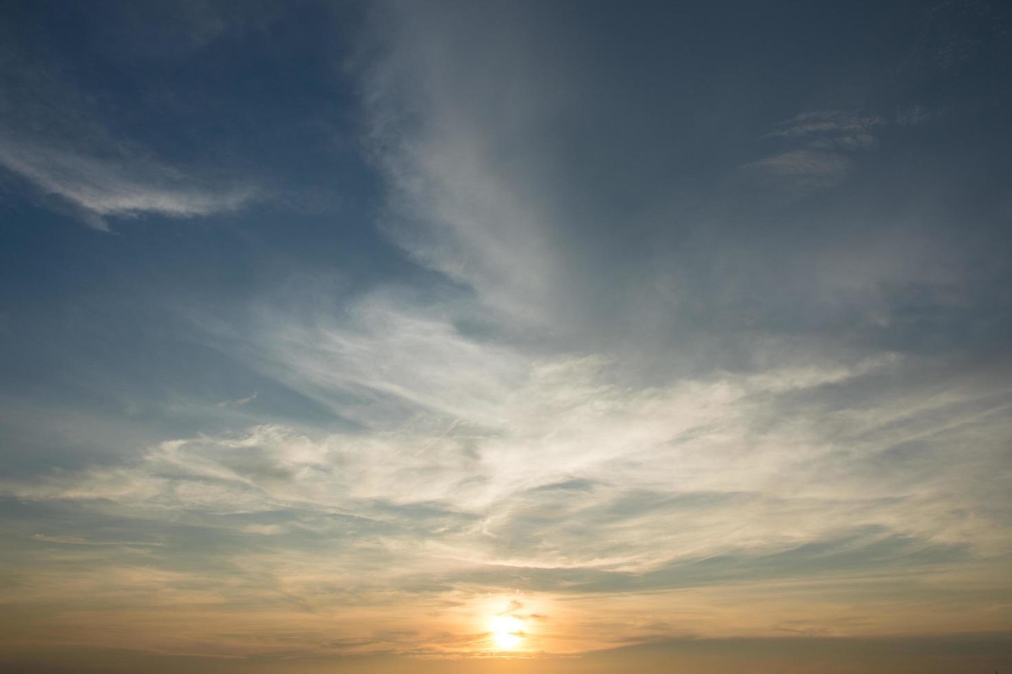 The sky at sunset photo