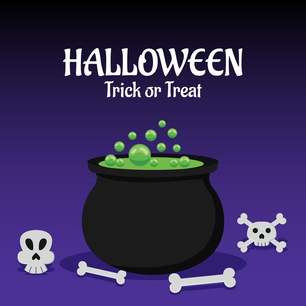 Flat design halloween background vector