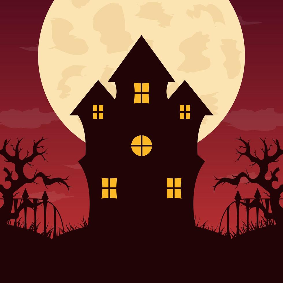 Flat design halloween background vector