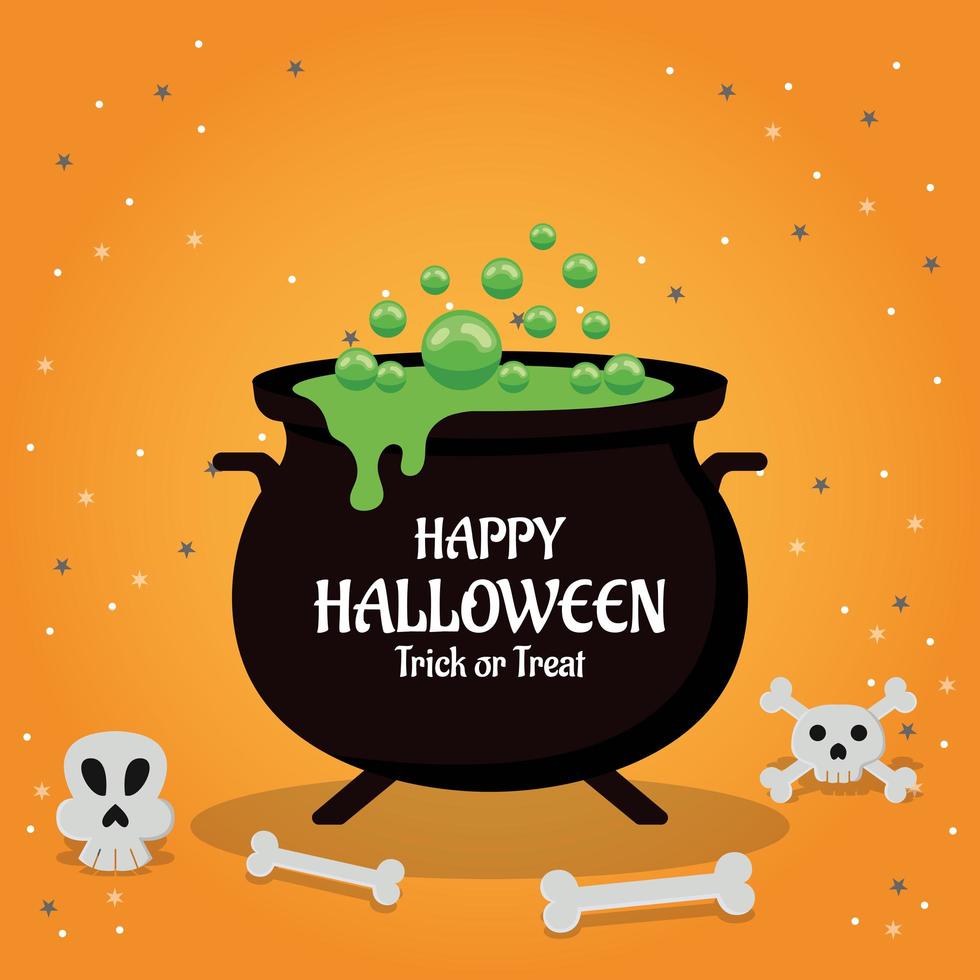 fondo de halloween de diseño plano vector