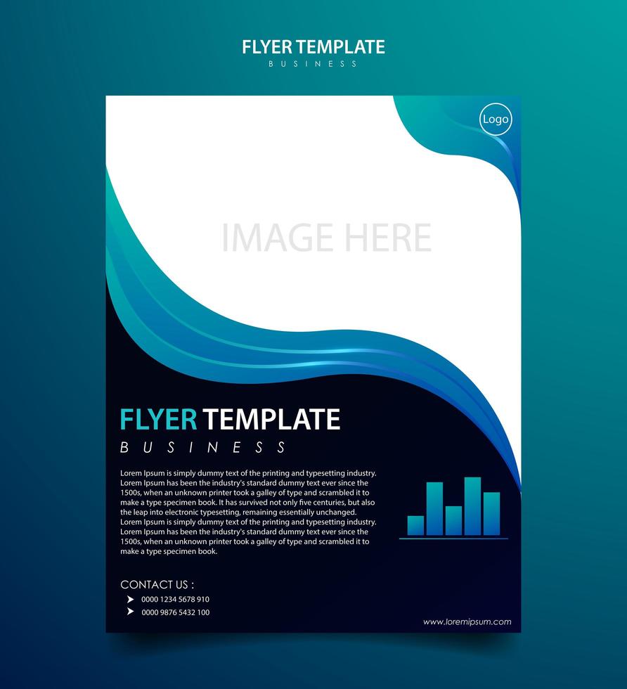 Flyer template for business modern design vector