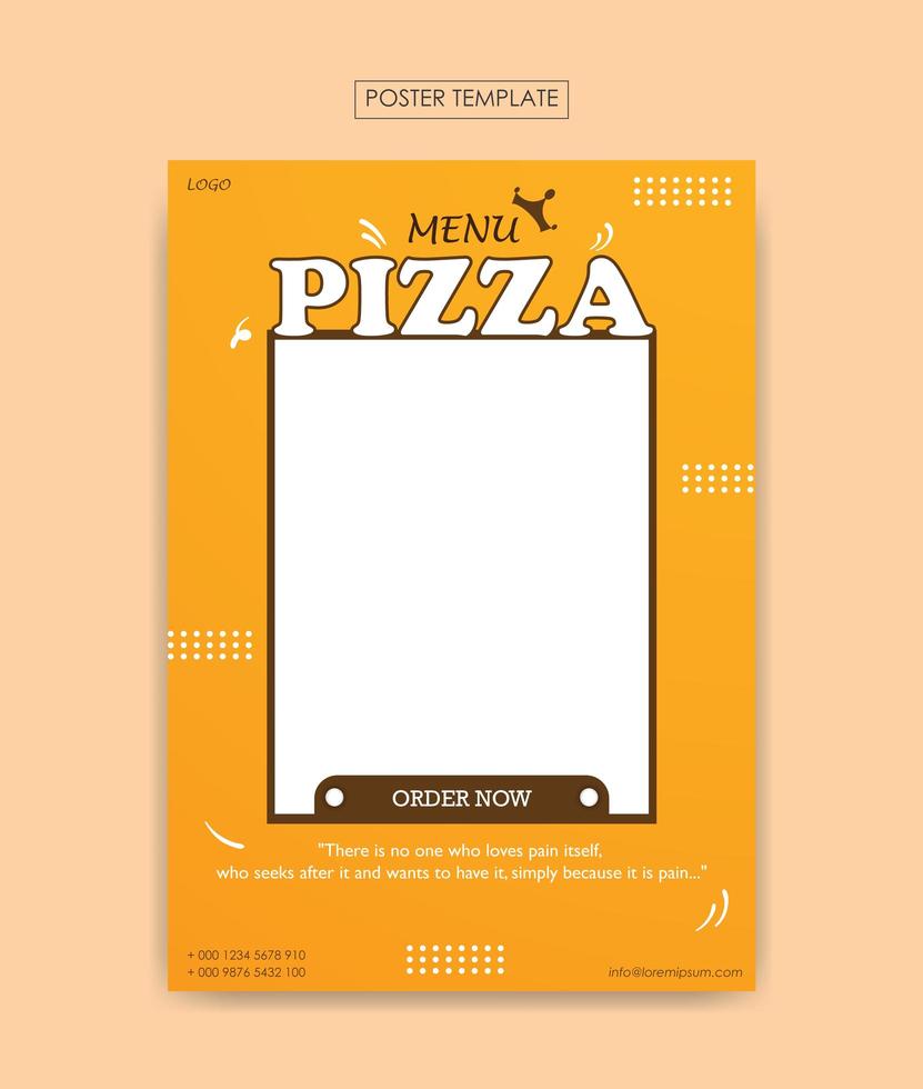 Poster template for food business vector