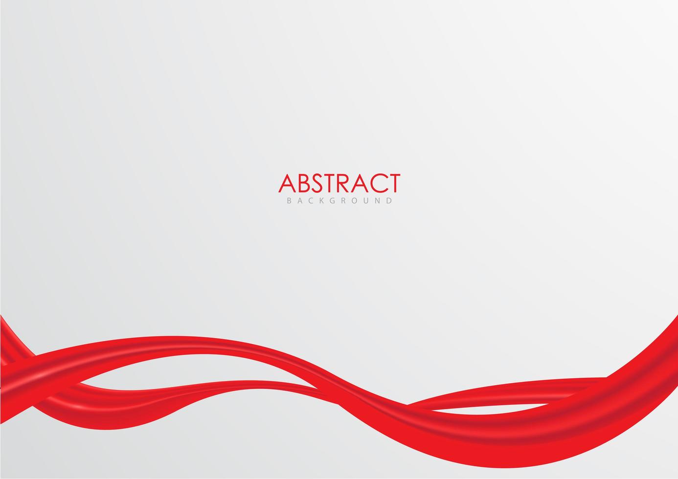 Abstract background with red ribbon vector