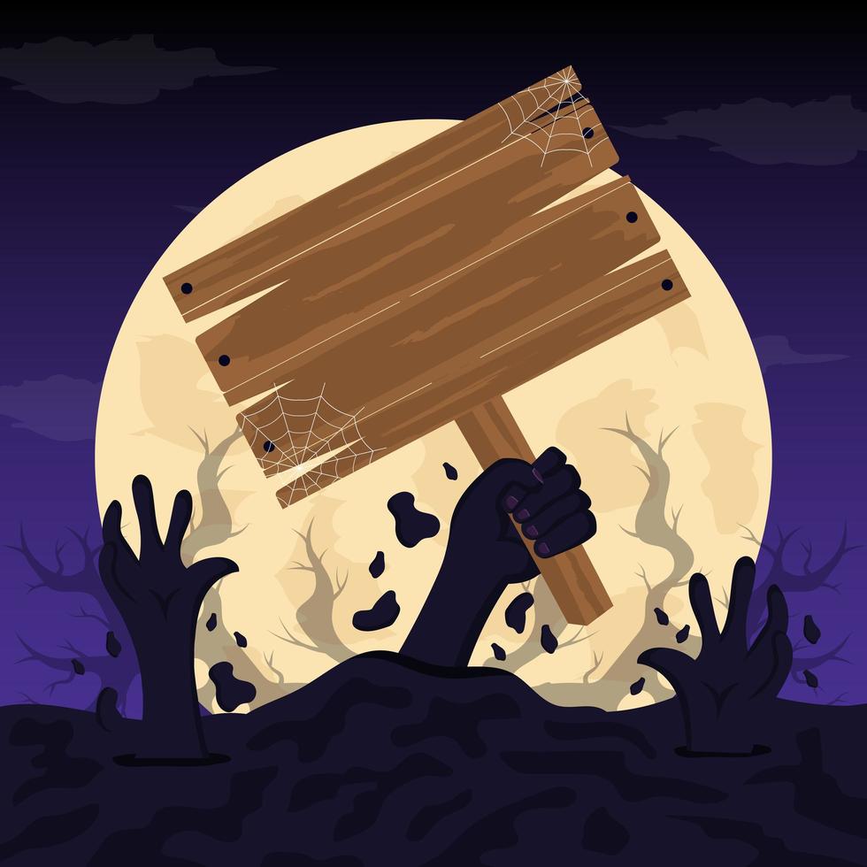 Flat design halloween background vector