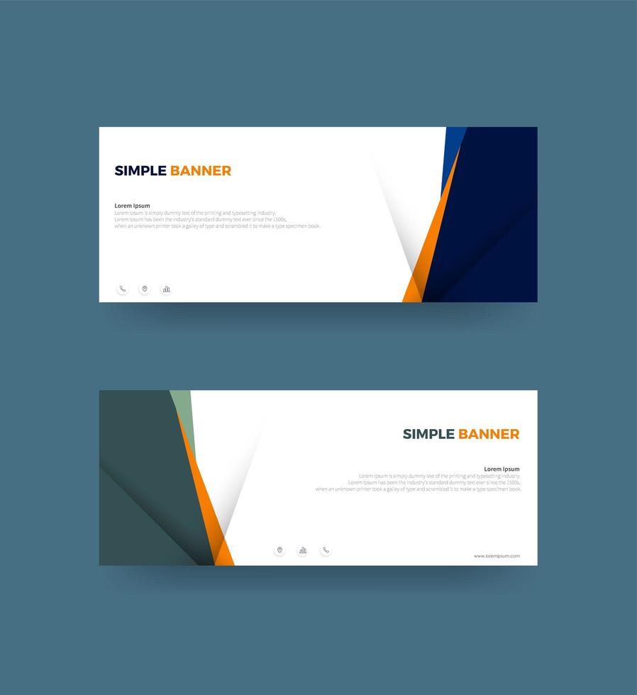 Simple banner modern design vector