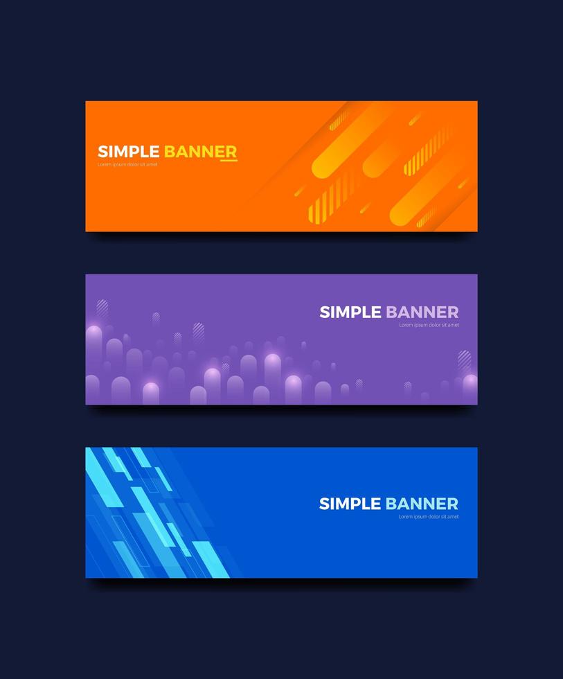 Abstract banner colorfull design vector