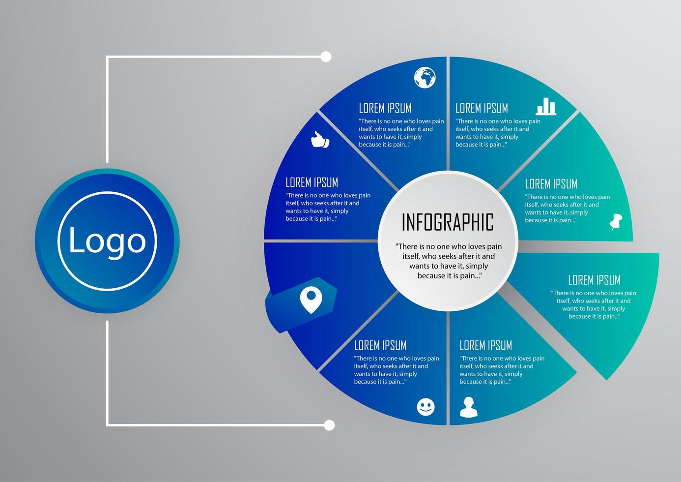 infografía para negocios de diseño moderno. vector