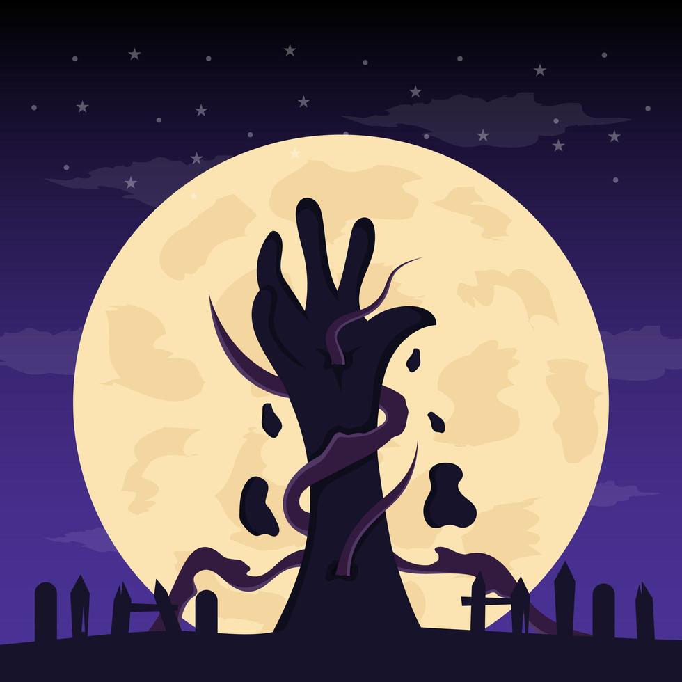 Flat design halloween background vector