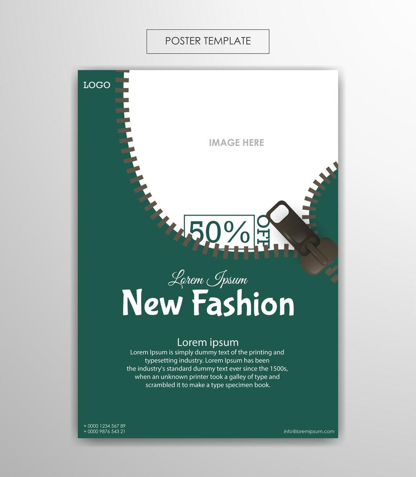 Plantilla de póster para negocios de moda. vector