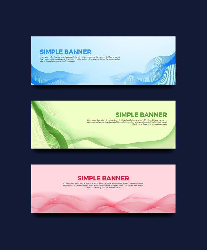 conjunto de banners de forma abstracta para negocios vector