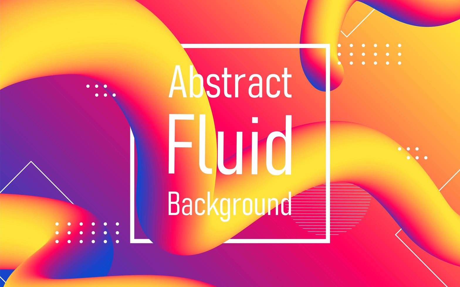 Fluid abstract flow with frame background. vector